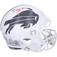 Casque réplique autographié Riddell 2024 Salute To Service Speed ​​de James Cook Buffalo Bills