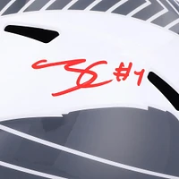Casque réplique autographié Riddell 2024 Salute To Service Speed ​​de James Cook Buffalo Bills