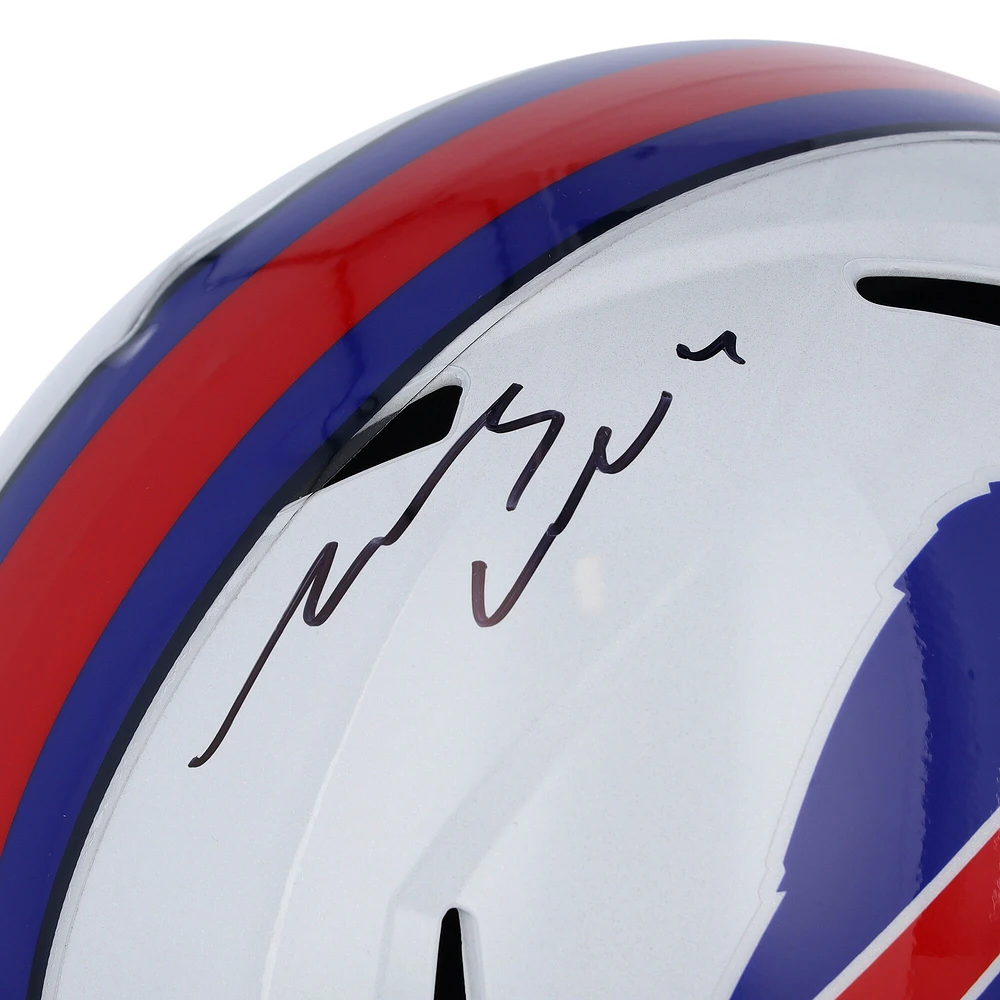 Casque Riddell Speed ​​autographié par James Cook Buffalo Bills