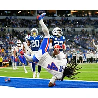 James Cook Buffalo Bills Unsigned Week 10 Flipping into the Endzone vs. Indianapolis Colts Photograph