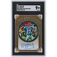 Carte Panini One Bronze Prizm Once Upon A Time #347 #3/3 SGC 9 authentifiée autographiée par Jim Kelly Buffalo Bills 2021