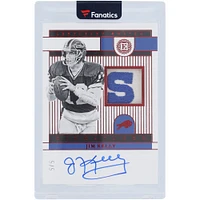 Carte Panini 2022 signée Jim Kelly Buffalo Bills, carte légendaire Ruby, relique bicolore « S » #LSS-JK #5/5