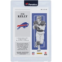 Carte Panini 2022 signée Jim Kelly Buffalo Bills, carte légendaire Ruby, relique bicolore « S » #LSS-JK #5/5