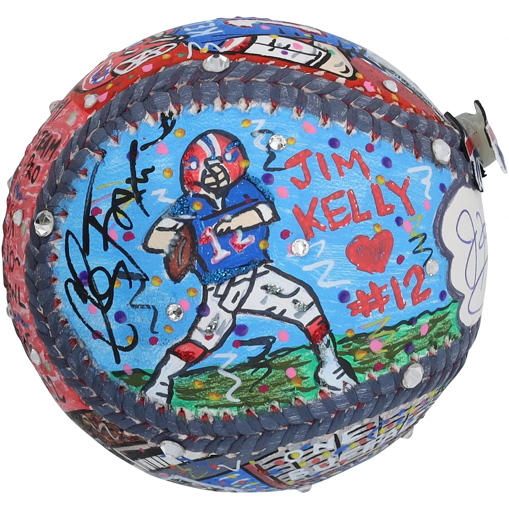 Jim Kelly Buffalo Bills Autographié Jim Kelly Buffalo Bills Baseball - Illustration par Charles Fazzino - RG13327982