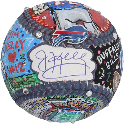 Jim Kelly Buffalo Bills Autographié Jim Kelly Buffalo Bills Baseball - Illustration par Charles Fazzino - RG13327982