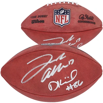 Ballon de football en couleur signé par Josh Allen et Dalton Kincaid des Buffalo Bills
