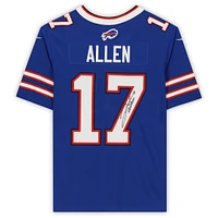 Maillot Nike bleu dédicacé par Josh Allen des Buffalo Bills