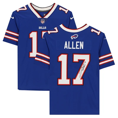 Maillot Nike bleu dédicacé par Josh Allen des Buffalo Bills