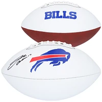 Ballon de football Franklin White Panel autographié par Josh Allen des Buffalo Bills