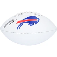 Ballon de football Franklin White Panel autographié par Josh Allen des Buffalo Bills