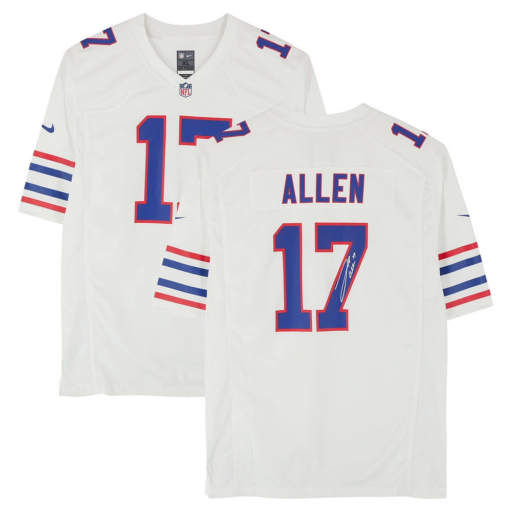Josh Allen Buffalo Bills Autographed Nike White Throwback Game Jersey