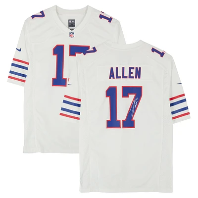 Josh Allen Buffalo Bills Autographed Nike White Throwback Game Jersey