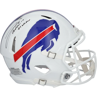 Josh Allen Buffalo Bills Autographed Riddell Speed Authentic Helmet with "24 NFL MVP" Inscription