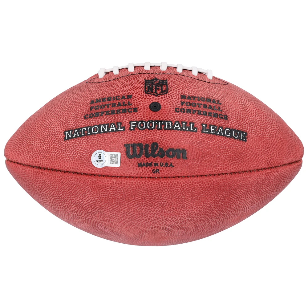 Ballon de football Wilson Duke dédicacé par Josh Allen, Buffalo Bills, en couleur, avec l'inscription « 24 NFL MVP »