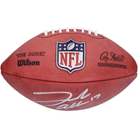 Ballon de football professionnel Wilson Duke entièrement en couleur autographié par Josh Allen Buffalo Bills
