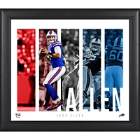 Josh Allen Buffalo Bills Collage de panneau de joueur encadré 15" x 17"