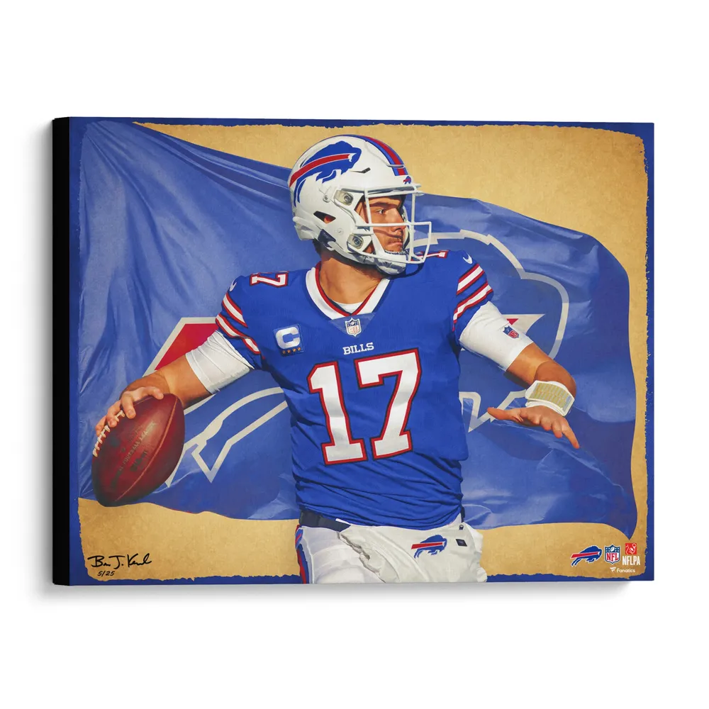 Lids Josh Allen Buffalo Bills Fanatics Authentic Stretched 20 x 24 Canvas  Giclee Print - Designed and Signed by Artist Brian Konnick - Limited  Edition of 25