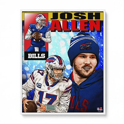 Impression photo non signée de Josh Allen, Buffalo Bills, 16" x 20" - Art de Brian Kong