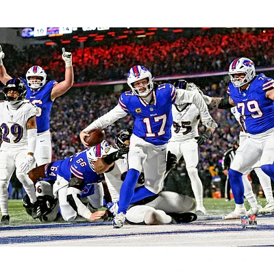 Josh Allen Buffalo Bills Unsigned 2024 Playoffs Divisional Round Touchdown Photograph
