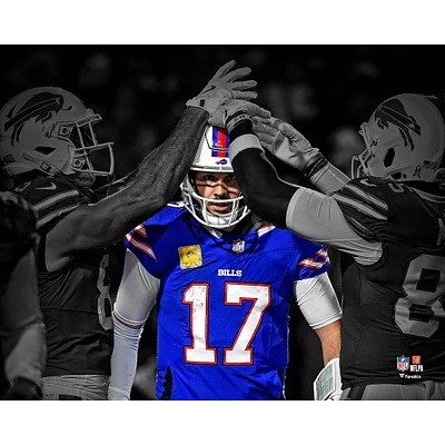 Josh Allen Buffalo Bills Unsigned Week 11 Crowning Team Celebration vs. Kansas City Chiefs Spotlight Photograph