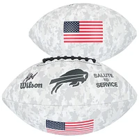 Keon Coleman Buffalo Bills Autographed Wilson 2024 Salute To Service Football 