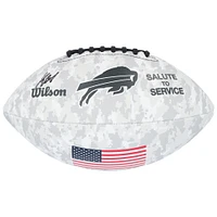 Keon Coleman Buffalo Bills Autographed Wilson 2024 Salute To Service Football 