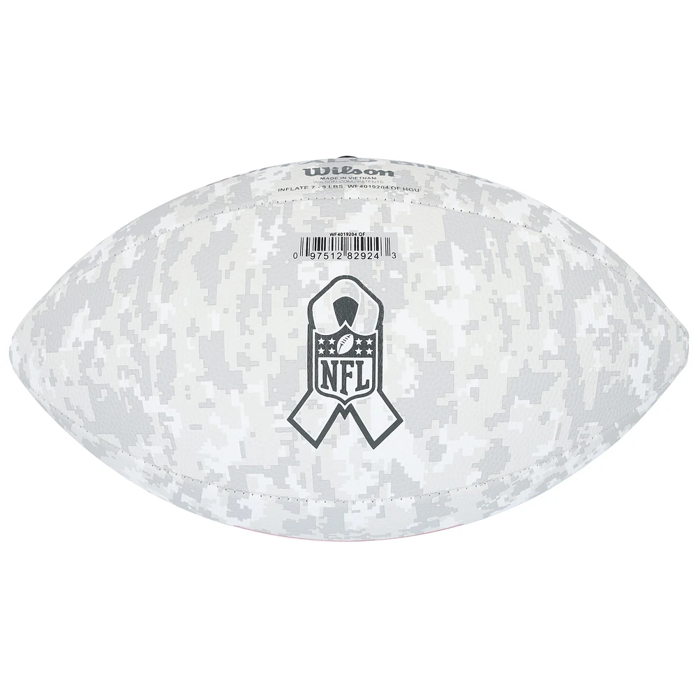 Keon Coleman Buffalo Bills Autographed Wilson 2024 Salute To Service Football 