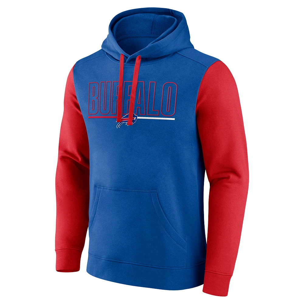 Men's Fanatics Royal Buffalo Bills Big & Tall Outline Pullover Hoodie