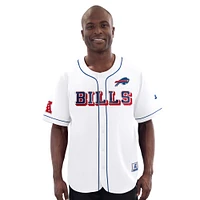 Men's Starter  White Buffalo Bills Button-Up Top