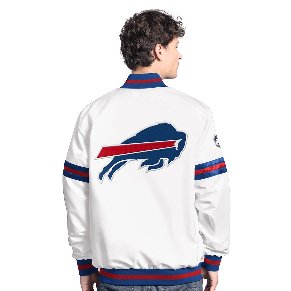 Veste universitaire à boutons-pression Buffalo Bills Starter blanche pour homme