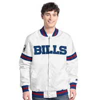 Veste universitaire à boutons-pression Buffalo Bills Starter blanche pour homme
