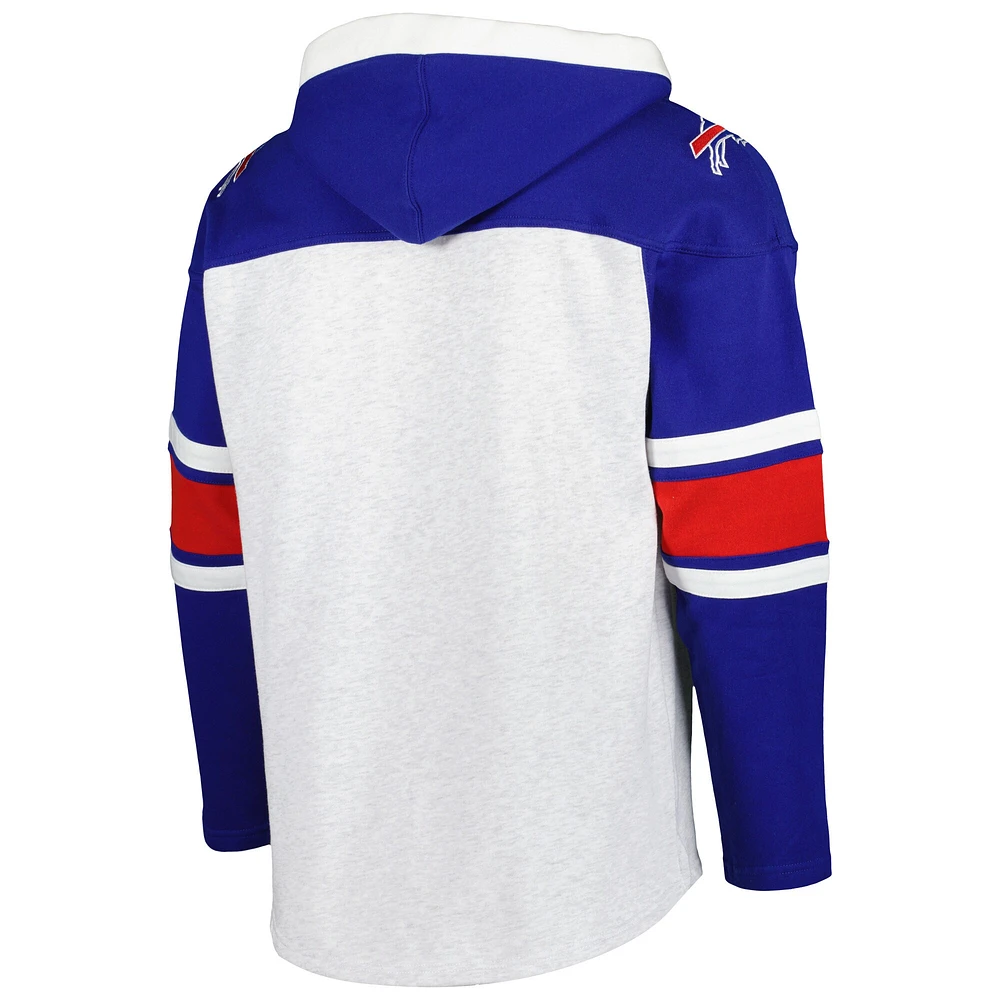 Chandail à capuchon lacets gris chiné pour hommes '47 Buffalo Bills Gridiron