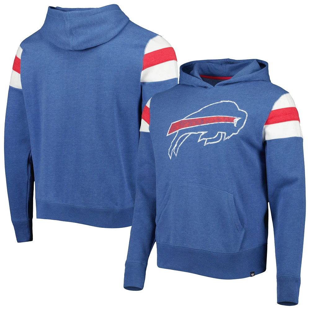 Men's '47 Heathered Royal Buffalo Bills Premier Nico Pullover Hoodie