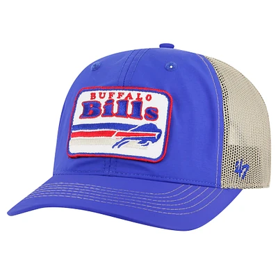 Men's '47 Royal/Natural Buffalo Bills Campscape Relaxed Trucker Adjustable Hat