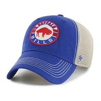 '47 Royal/Natural Buffalo Bills Notch Trucker Clean Up Casquette réglable pour homme