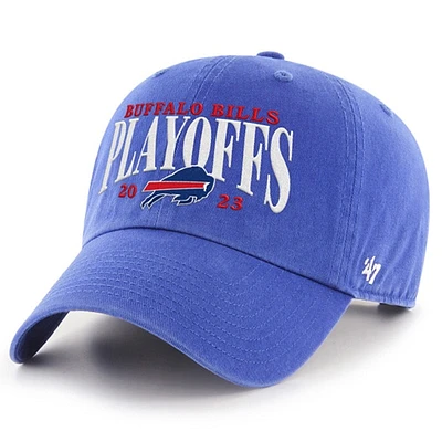 Casquette réglable '47 Royal Buffalo Bills 2023 NFL Playoffs Clean Up pour hommes