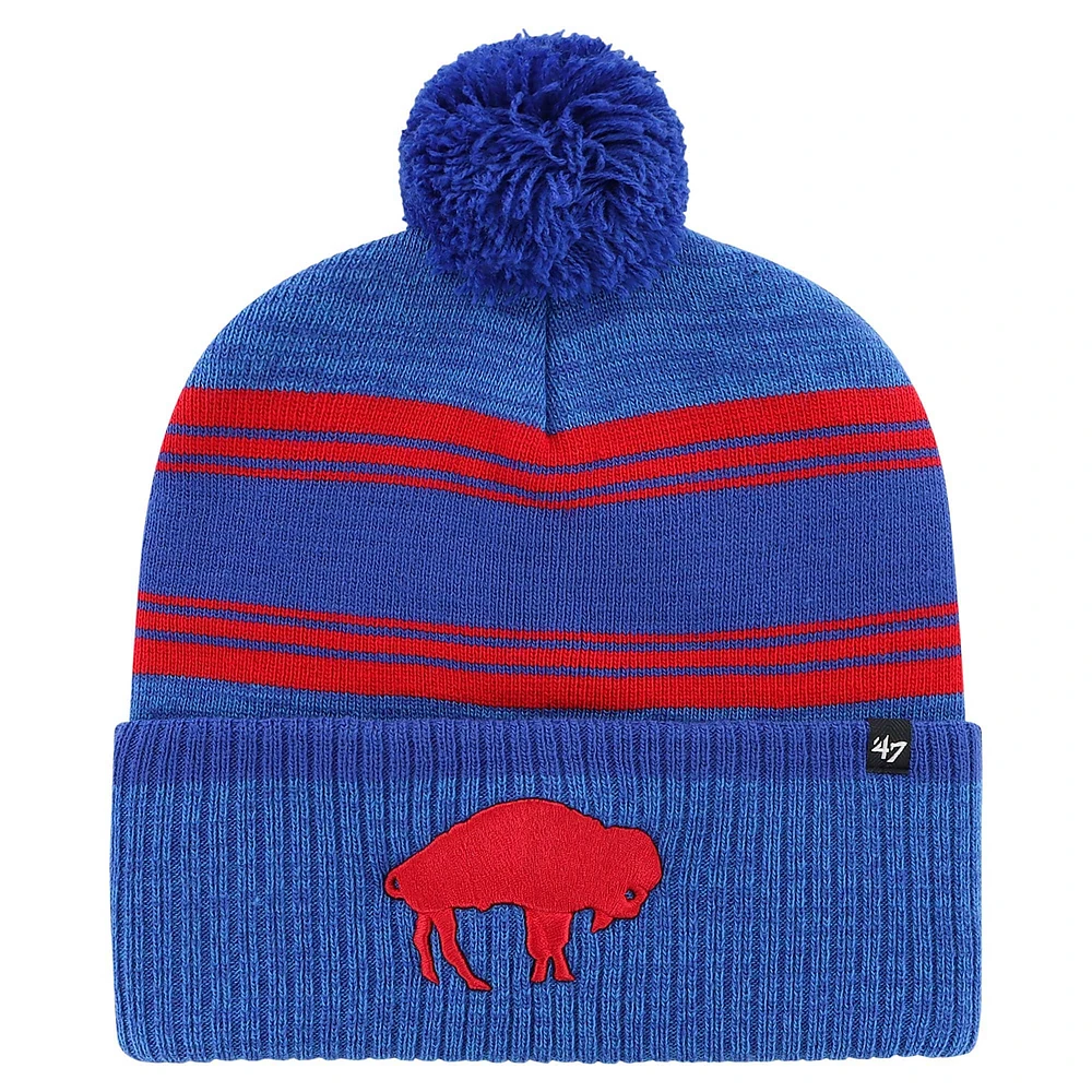 Bonnet en tricot à revers décoloré '47 Royal Buffalo Bills pour hommes avec pompon