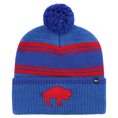 Bonnet en tricot à revers décoloré '47 Royal Buffalo Bills pour hommes avec pompon