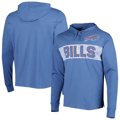 Men's '47 Royal Buffalo Bills Field Franklin Hooded Long Sleeve T-Shirt