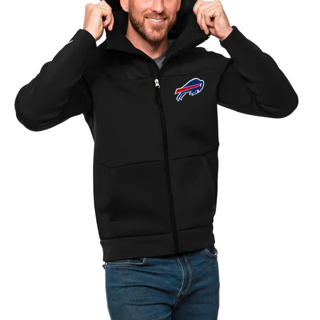 Men's Buffalo Bills Antigua White Victory Pullover Hoodie