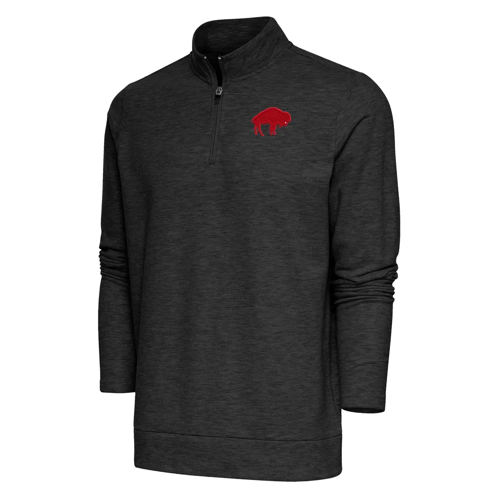 Antigua Men's Heathered NFL Gambit Quarter-Zip Pullover Top