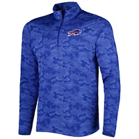 Sweat-shirt à fermeture éclair quart de tour Antigua Royal Buffalo Bills Brigade pour homme