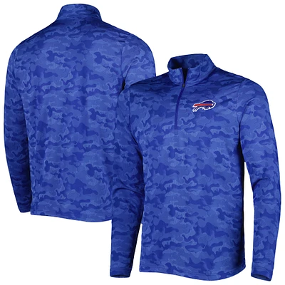 Sweat-shirt à fermeture éclair quart de tour Antigua Royal Buffalo Bills Brigade pour homme
