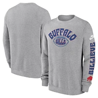 Men's Buffalo Bills  Nike Charcoal Rewind Club Pullover Sweatshirt