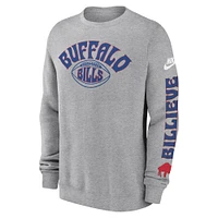 Men's Buffalo Bills  Nike Charcoal Rewind Club Pullover Sweatshirt