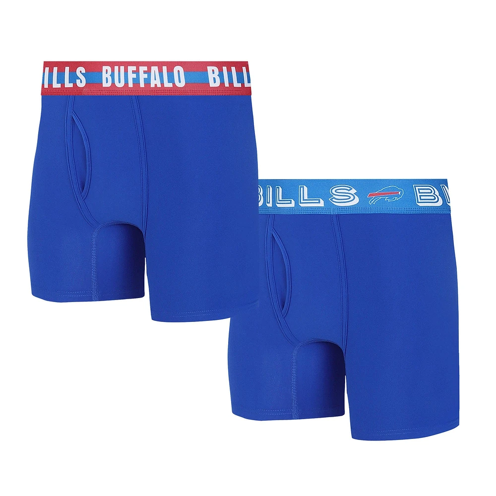 Pack de deux boxers Concepts Sport Buffalo Bills en tricot pour hommes