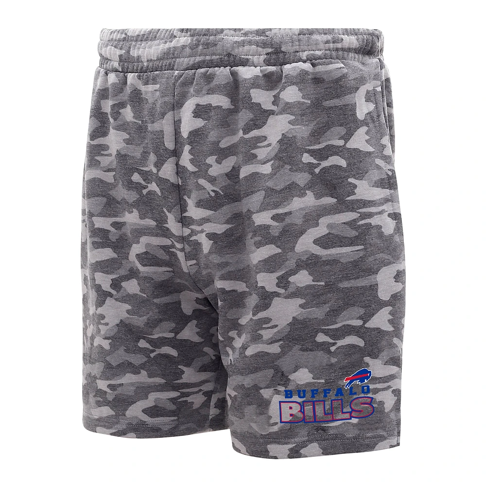 Short camouflage Concepts Sport Charcoal Buffalo Bills Biscayne pour hommes