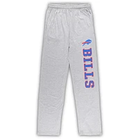 Men's Concepts Sport Royal/Heather Gray Buffalo Bills Big & Tall T-Shirt Pants Sleep Set