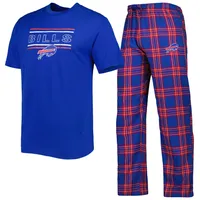 Buffalo Bills Concepts Sport Badge Top & Pants Sleep Set - Royal/Red