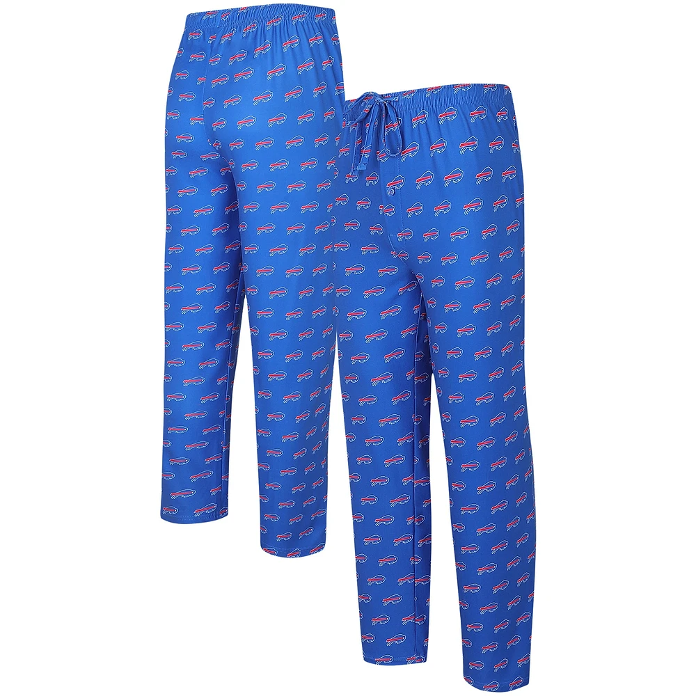 Pantalon de nuit en tricot imprimé intégral Concepts Sport Royal Buffalo Bills Gauge pour hommes